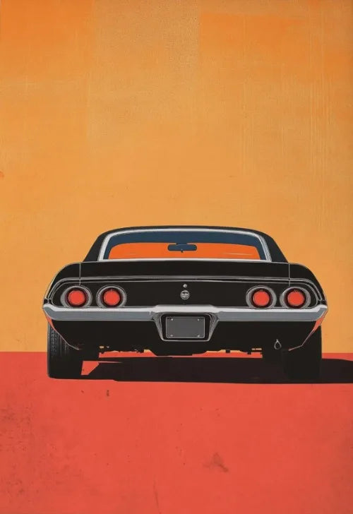 Retro Muscle Car 70s Auto Poster Classic German Car Poster Vintage Wall Art Unique Room Decoration Canvas Painting for Home Room