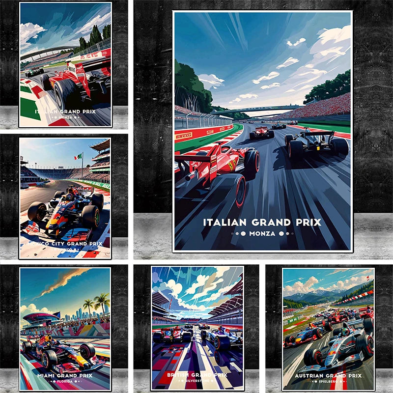 Carteles de coches de lujo de moda vintage geniales de carreras de alta gama, pintura en lienzo, imágenes de impresión de pared, decoración del hogar para sala de estar
