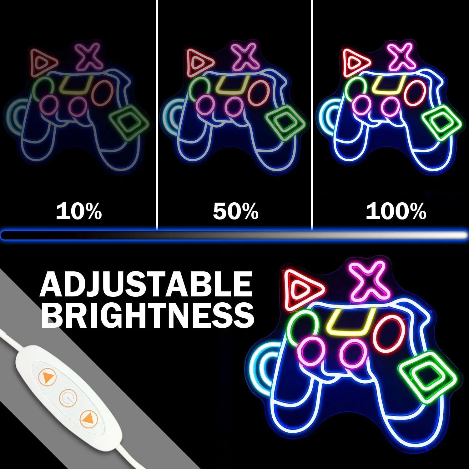 Game Neon Sign LED Neon Light for Wall Decor USB Powered for Bedroom Bar Shop Game Room Man Cave Decor Gift for Game Lover