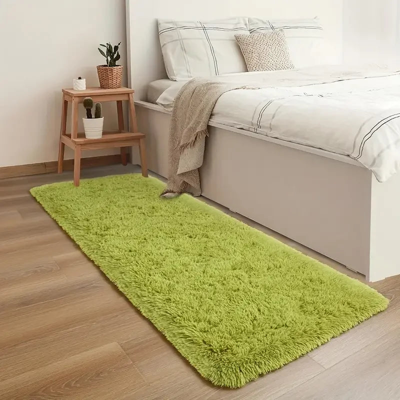 Alfombra de pelo largo suave y esponjosa VIKAMA, fácil de cuidar y lavable a máquina, para sala de estar, sofá, alfombra de cabecera para decoración del hogar.