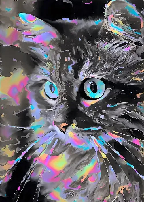 Póster de pintura al óleo de animales abstractos de vapor, pintura al óleo abstracta vintage, decoración artística de animales, impresiones en lienzo estéticas para el hogar y la habitación