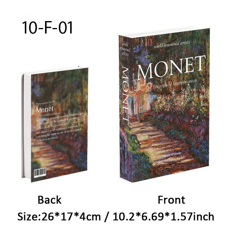 Matisse Monet Boho Luxury Decorative Books Interior Decoration Fake Book Storage Box Coffee Table Aesthetic Ornament Home Decor