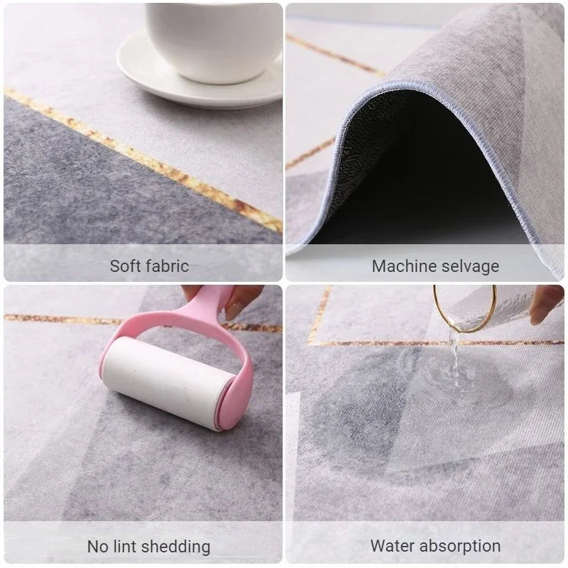 VIKAMA Alfombra de Suelo para Silla de Ordenador, Alfombrilla de Lujo para Silla Giratoria de Oficina, Alfombra para Tocador de Dormitorio, Alfombra para Puerta de Entrada, Decoración del Hogar