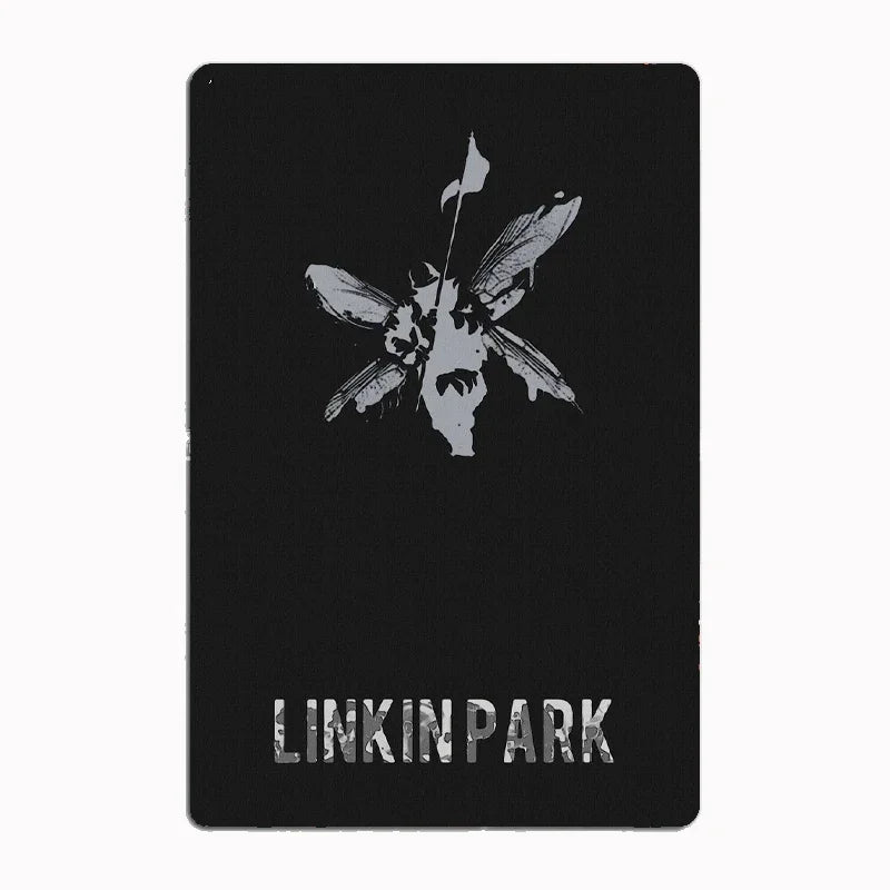 Linkin P-Park Tin Sign Plates by MusicCharmDecor - Retro Metal Posters with Iconic Lyrics & Stage Art, Stylish Design