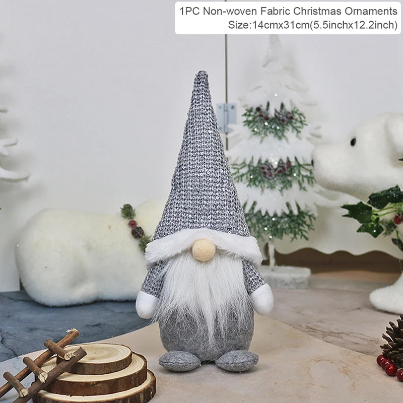 Santa Claus Doll Chirstmas Decorations Home 2025 Decor Table Elk Doll Christmas Ornaments Xmas Navidad Gifts Happy New Year 2026