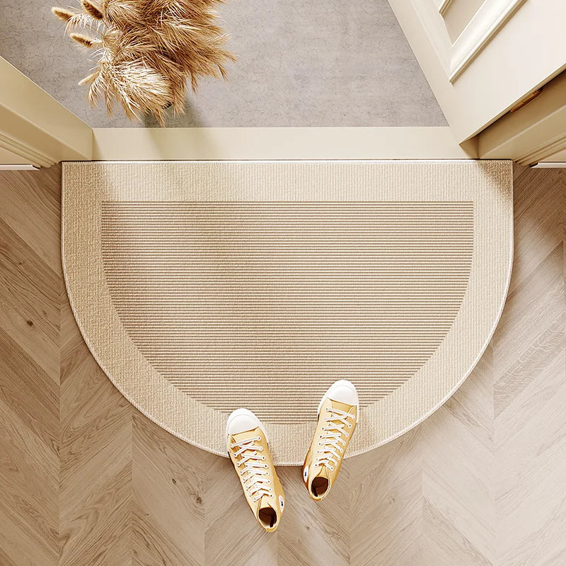 Alfombra de entrada moderna y sencilla VIKAMA, semicircular, antideslizante, resistente a la suciedad, alfombra de pie para pasillo, alfombra de cocina, decoración del hogar