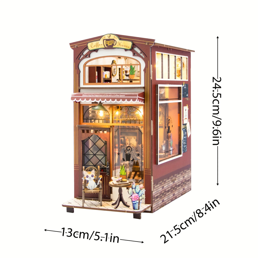 1 pièce, Kit de fabrication de coin de livre, Kit de modèle à assembler, Décoration d'étagère, Micro modèle de décoration intérieure, Le cadeau parfait pour les adolescents et les adultes