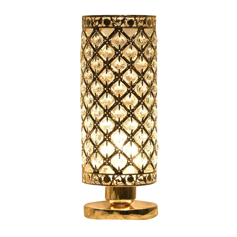 Lampe de table en cristal de luxe, lampe de chevet en cristal diamant, lampe de table décorative, lampe de chevet de chambre, lampe de nuit LED de bar, lampes de chevet de bureau