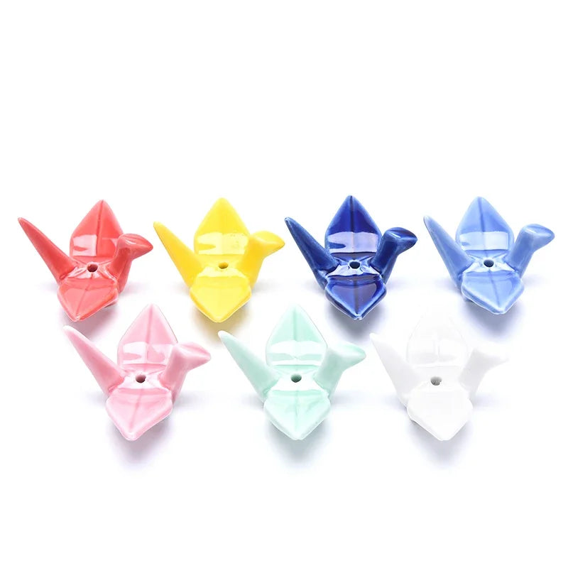 Porte-Encens en Forme de Mille Grues en Papier Support en Céramique Bâton d'Encens Support DIY Décoration de Maison