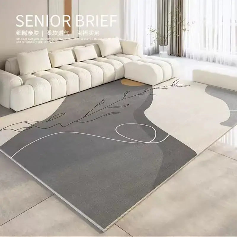 Alfombra geométrica moderna VIKAMA para salón, sofá, mesa de centro, dormitorio, armario, alfombra de gran superficie