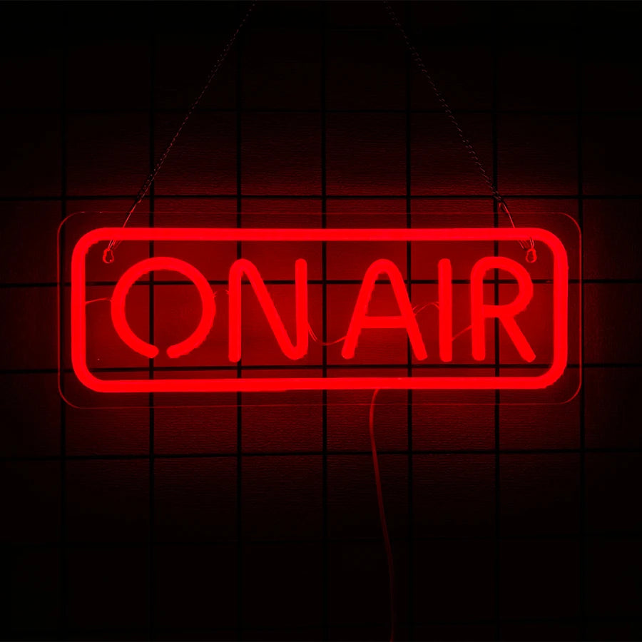 On Air Series Neon Signs, Used For Decor Of Recording Studio, Broadcasting Studio And Music Studio, And As Gifts For Gamers.