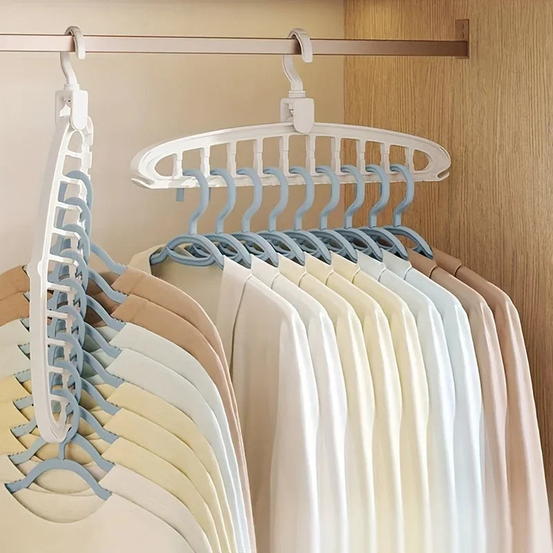 ¡1 Percha multiorificio que ahorra espacio! Plegable para el hogar/dormitorio/viajes – Apta para pantalones/camisas/faldas
