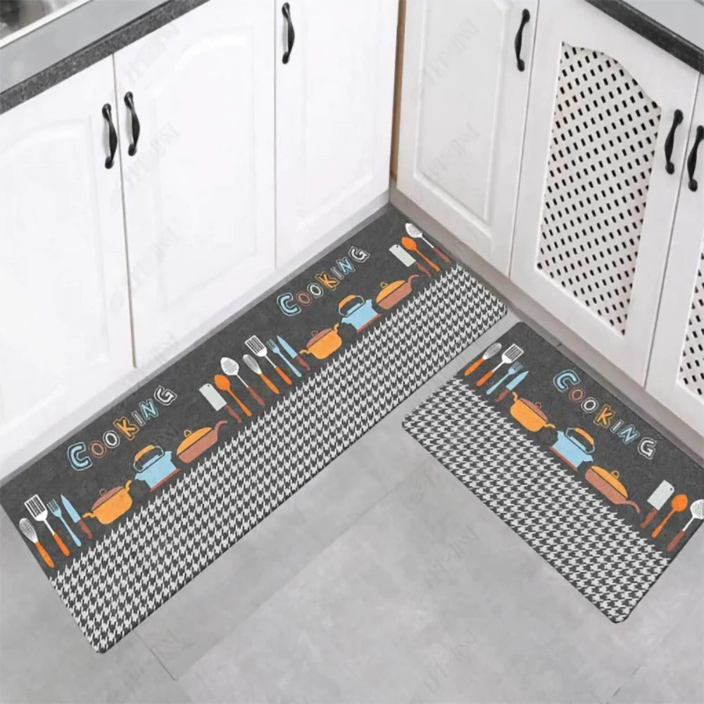 Alfombra de suelo de cocina VIKAMA, alfombra de entrada para sala de estar y dormitorio, decoración del hogar, alfombra larga pequeña para pasillo de lavadero
