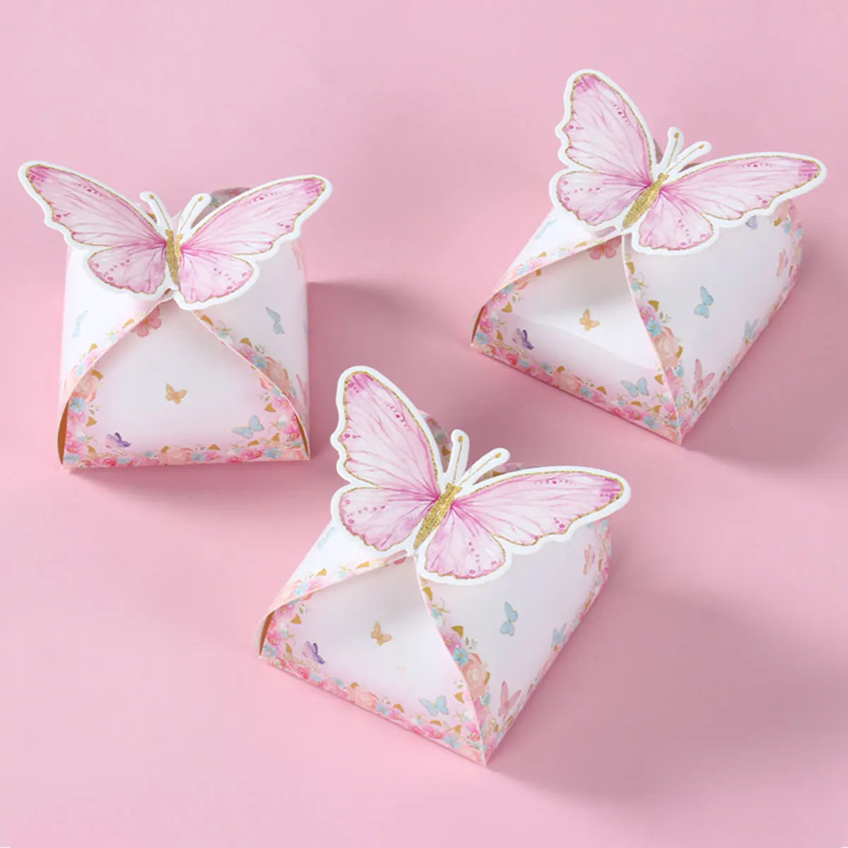 Boîtes à bonbons papillon 12 pièces Boîtes en papier d'emballage cadeau Décorations de fête d'anniversaire pour filles Faveurs de mariage de baby shower pour les invités