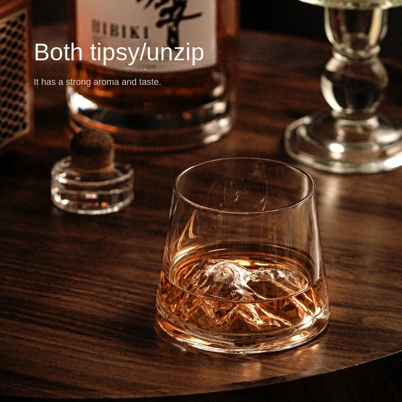 Verre à whisky Tasse à thé haut de gamme Tasse en verre à fond iceberg Tasse à vin étranger Tasse à bière