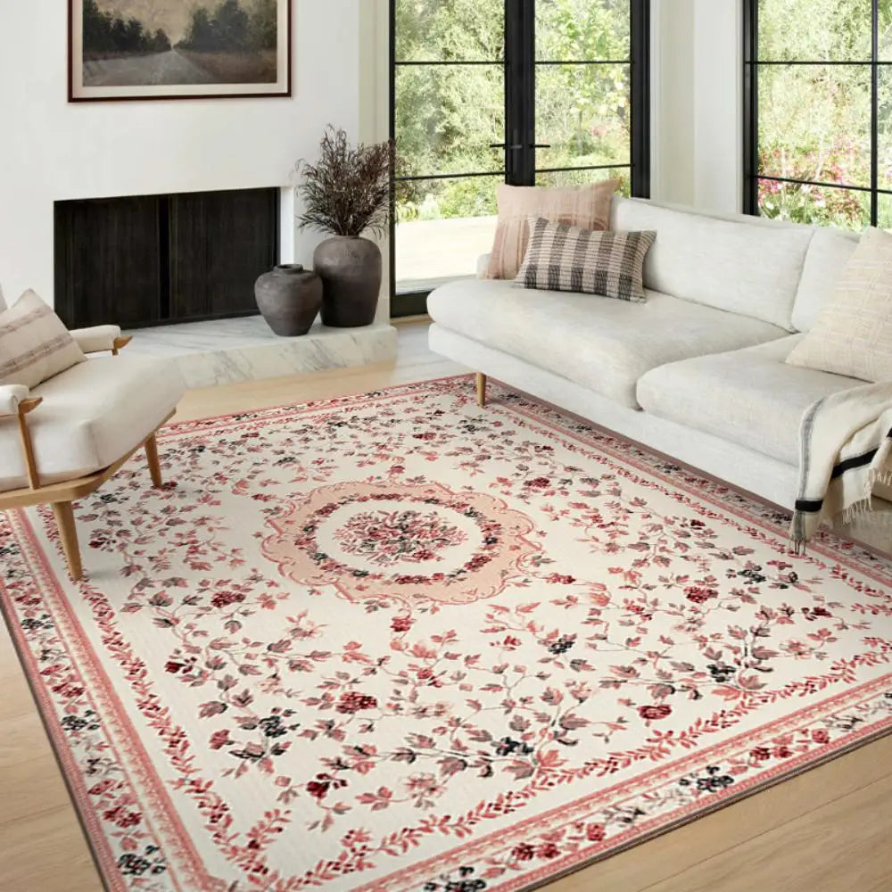 VIKAMA Alfombra Boho Lujo Terciopelo Cristal Dormitorio Sala Estar Tapete Decoración Hogar Vintage Exótica Moderna Minimalista Alfombra de Área Grande