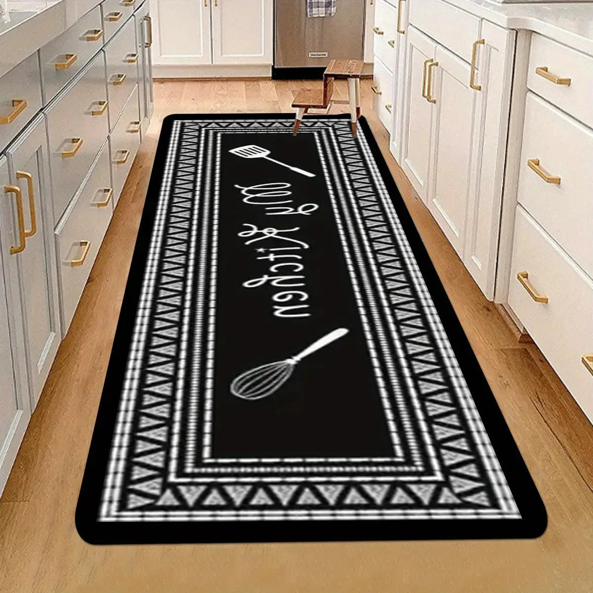 VIKAMA 1/2PCS Juego de alfombrillas de cocina modernas y sencillas, tira larga, absorbente de aceite, alfombrilla de pie, alfombrilla para puerta de baño doméstico