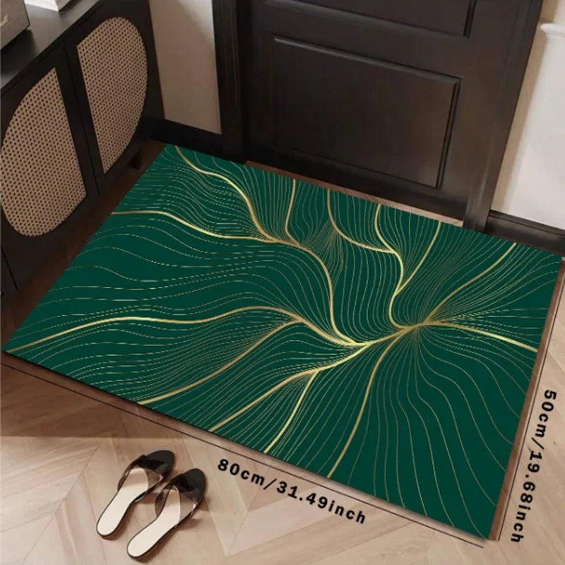 Alfombra minimalista de línea VIKAMA, felpudo para recibidor, alfombrilla para puerta de cocina y baño, resistente a las manchas y fácil de limpiar, decoración del hogar