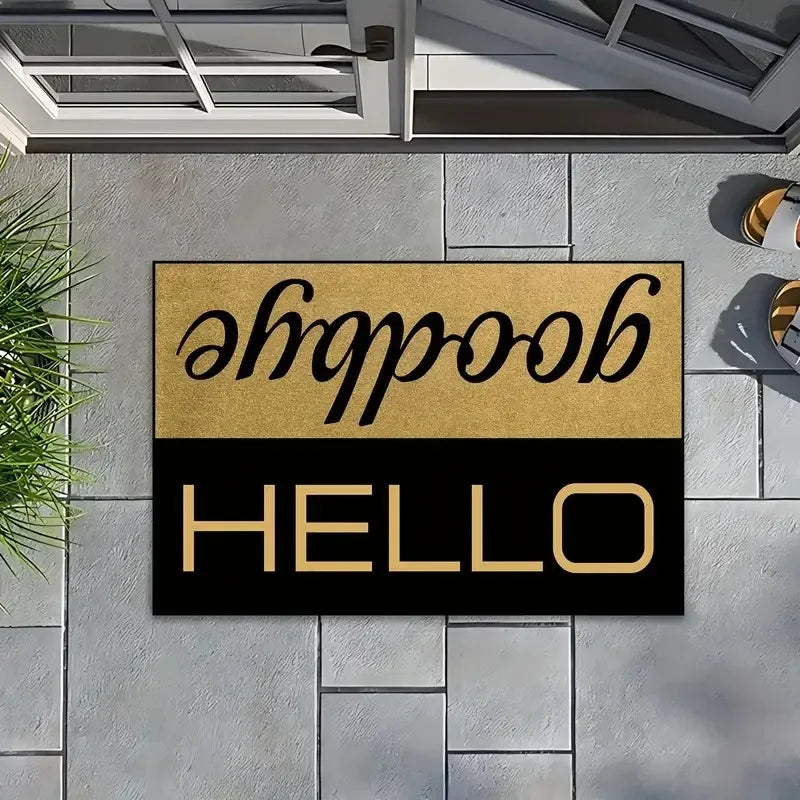 VIKAMA, ¡Hola! Bienvenido a nuestro felpudo: una alfombra de entrada duradera y resistente a las manchas para interiores y exteriores para la decoración del hogar.