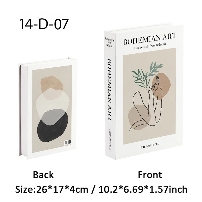 Monet Luxury Fake Books Interior Decoration Open Decorative Books Storage Box Bauhaus Boho Ornaments Coffee Table Shelf Decor