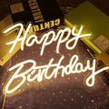 Joyeux Anniversaire Néon Enseigne Néon Joyeux Anniversaire pour Décoration Murale Néon Mural avec Interrupteur Dimmer Fournitures de Fête d'Anniversaire
