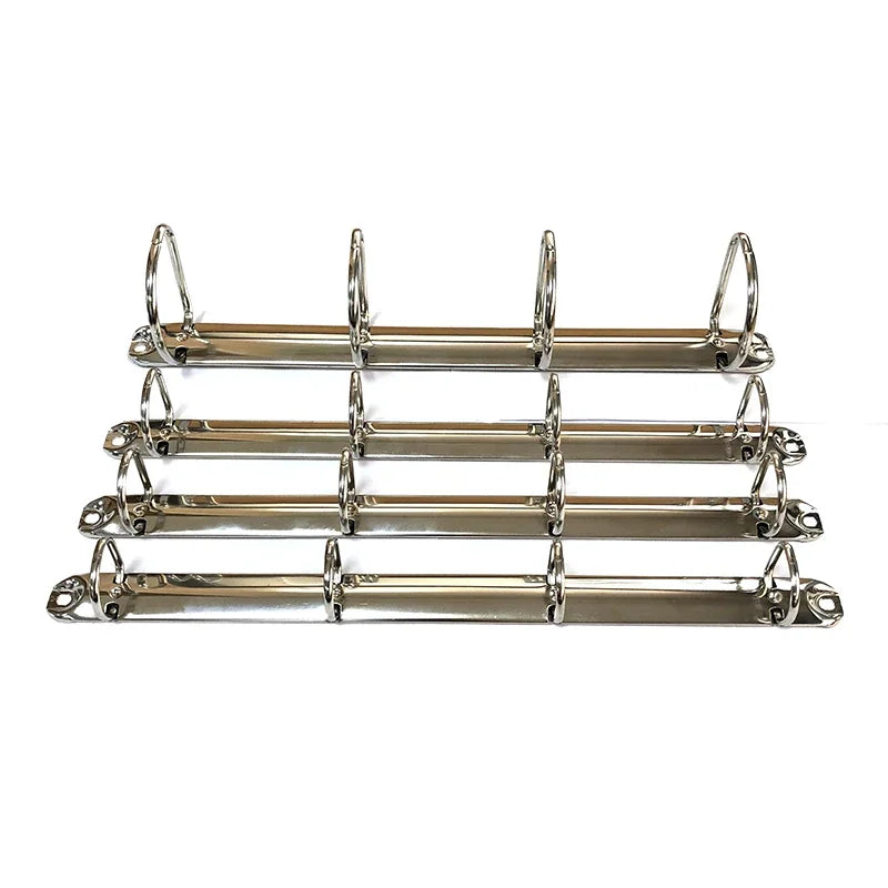 Clips de anillas de metal A4 en forma de D con 4 hebillas desmontables para encuadernación de hojas sueltas para libros de datos, álbumes, diarios, cuadernos, papelería