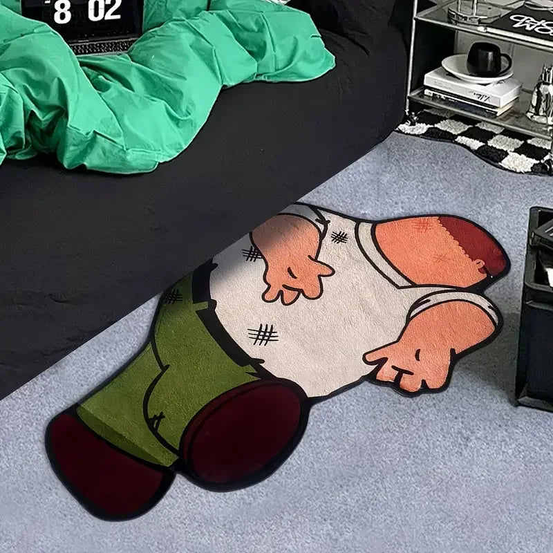 Tapis de personnage d'anime VIKAMA, doux, antidérapant, pour chambre et bureau, paillasson essentiel pour les amateurs d'anime, décoration d'intérieur