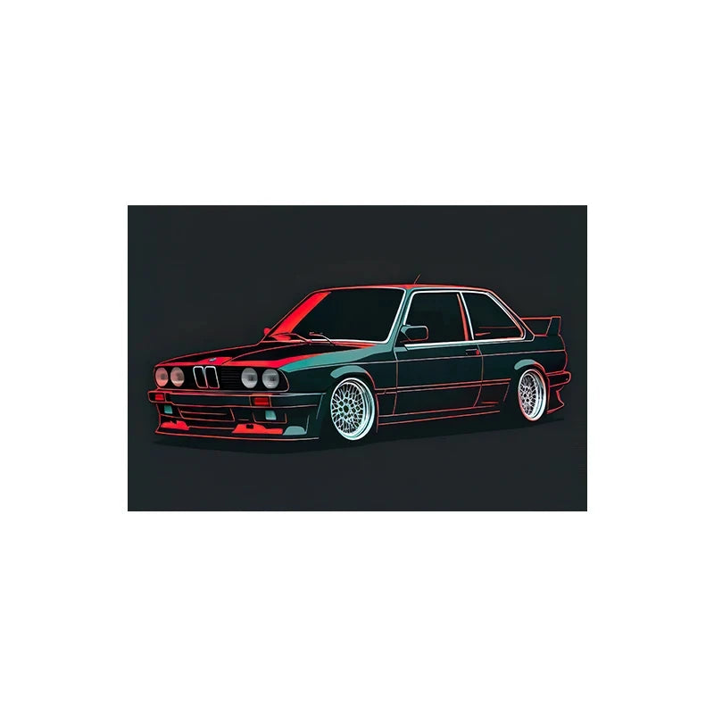 Large Size Retro Sports Car Poster Classic Luxury Racing Graffiti Canvas Painting Supercar Watercolor Wall Art Room Home Decor
