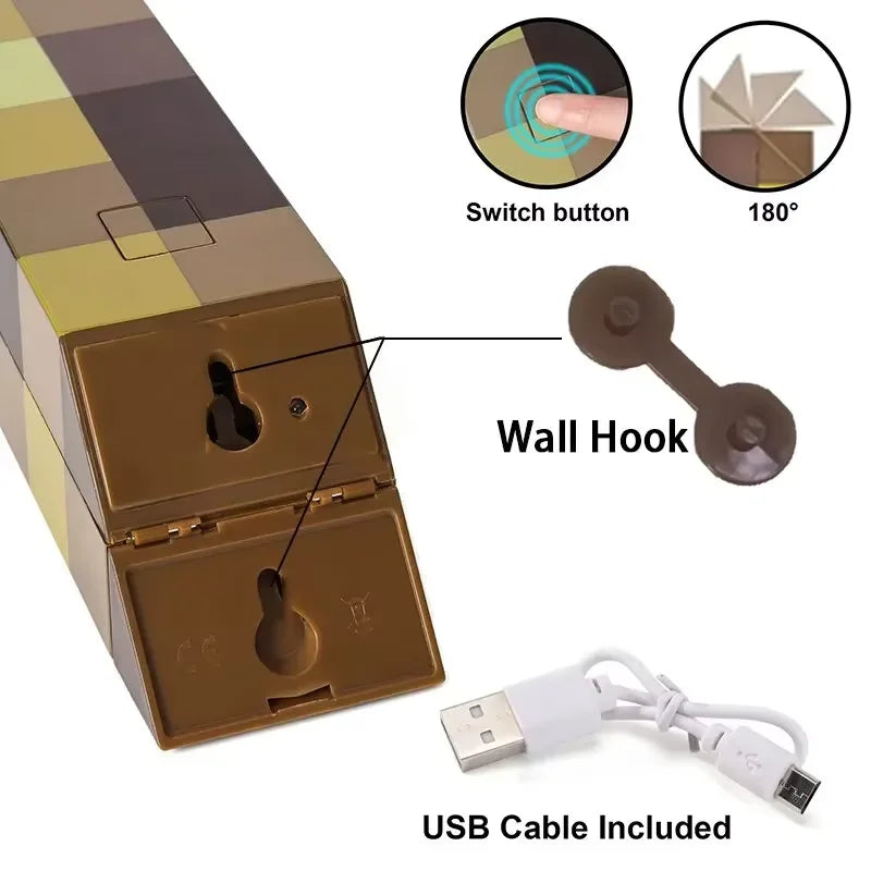 Veilleuses LED Marronnier Torche de 11,5 Pouces, Rechargeables par USB, Lampe de Table, Décoration de Salle de Jeu, Cadeaux d'Anniversaire pour Enfants, Lampes Jouets