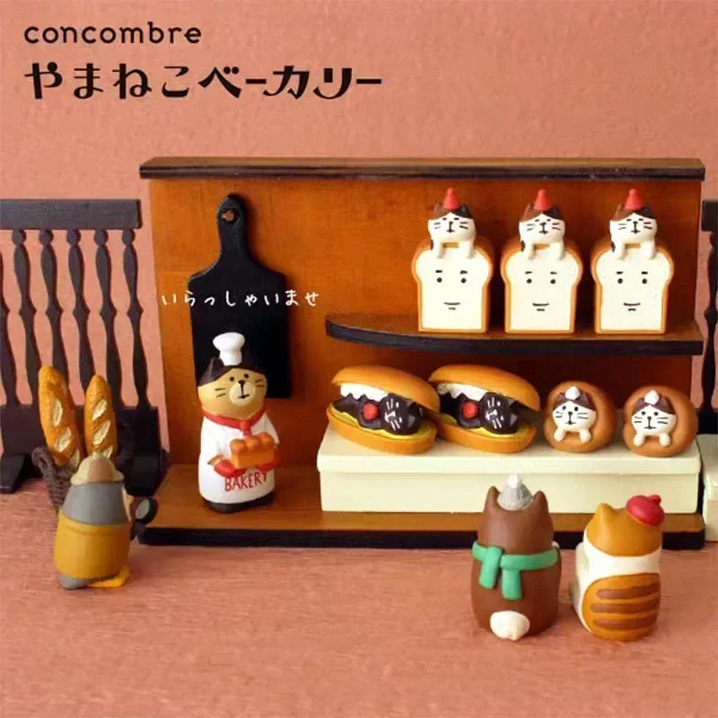 2025 Série de gâteaux de cuisson au pain figurines de chat jouets créatifs de mode figurines de voiture intérieur miniatures de bureau accessoires d'ornement en résine