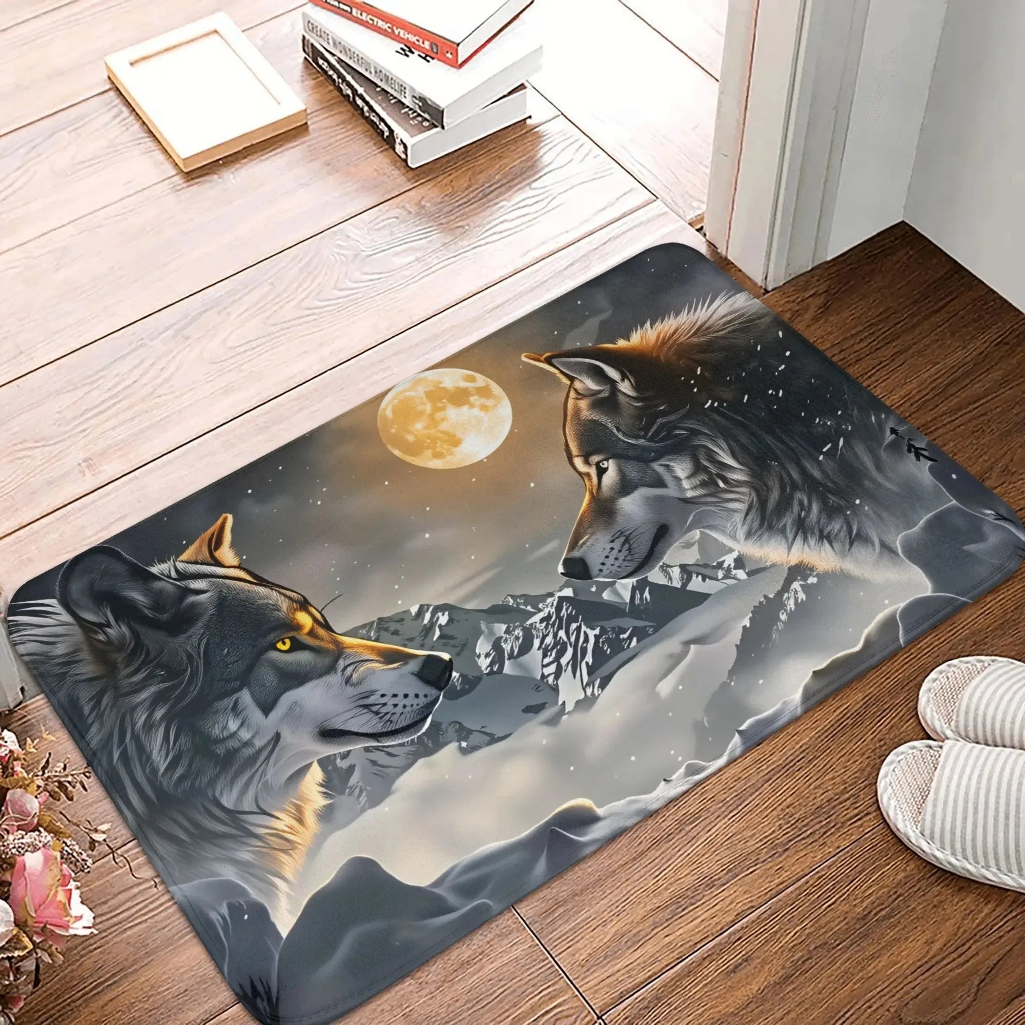 Alfombrilla de puerta plana impresa en 3D con araña, suave, cómoda y fácil de limpiar, para sala de estar, dormitorio, alfombrilla de bienvenida