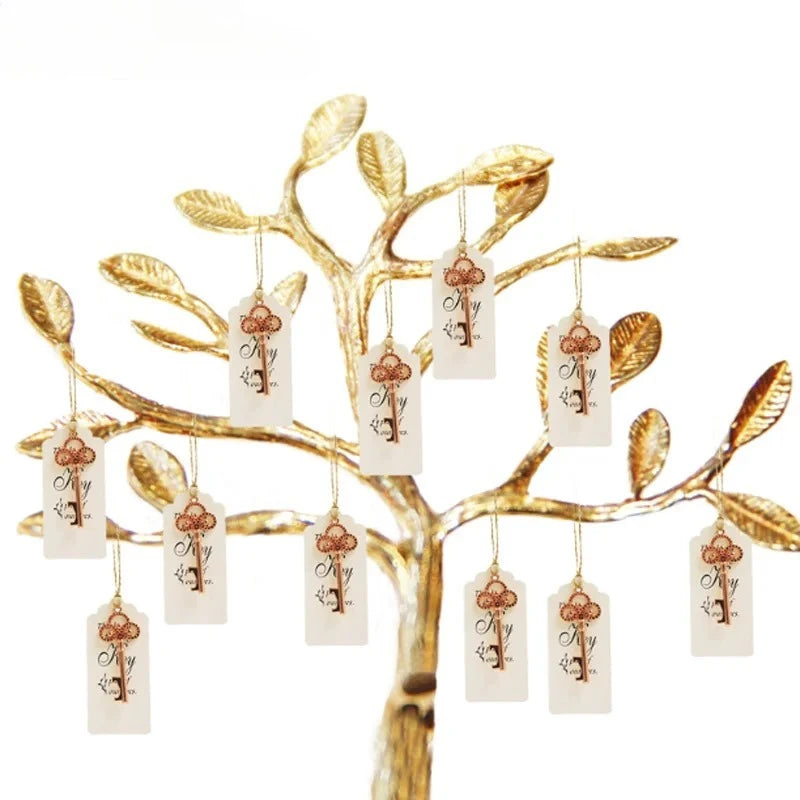Abrebotellas de Llave Esqueleto Grande de 8cm, 50 Piezas/Juego, con Tarjeta y Cordel, Adecuado para Regalo de Boda, Regalos para Fiesta de Baby Shower