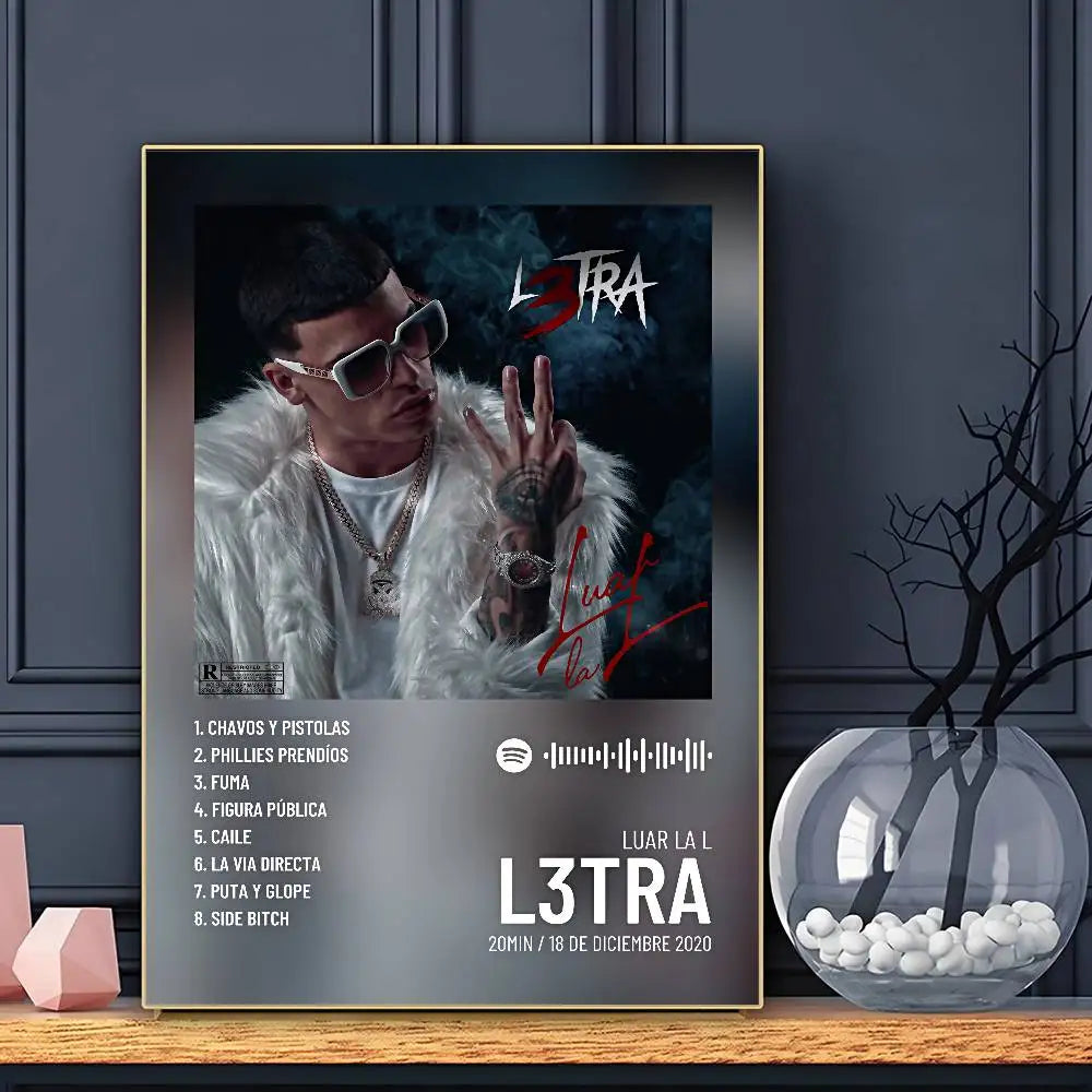 Póster del cantante Luar The L, arte de pared adhesivo, impresión impermeable para el hogar, sala de estar, dormitorio, bar, decoración estética