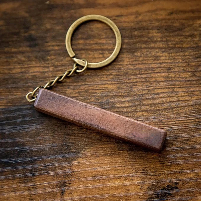 5 Pièces Porte-clés en Noyer Vierge, Porte-clés en Bois Vierge avec Bracelet en Cuir Porte-clés en Bois Inachevé pour Gravure Laser