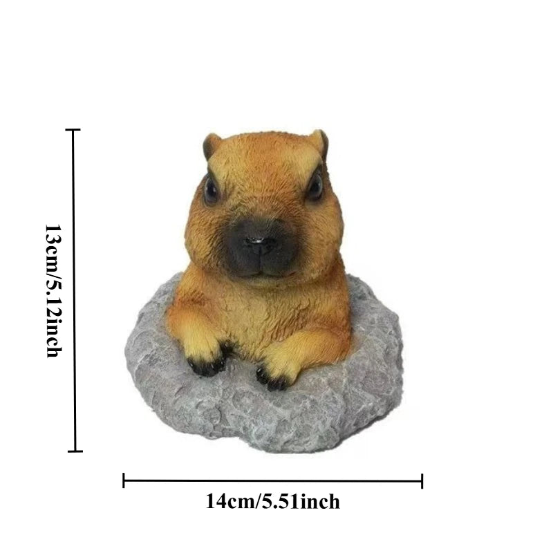 Simulation Animal Marmotte Mignons Ornements Extérieur Décoration de Jardin Patio Balcon Aménagement Pot de Fleurs Cour Jardinage Décor