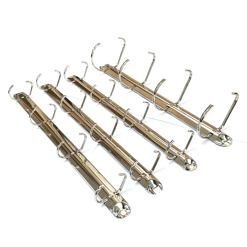 Clips de anillas de metal A4 en forma de D con 4 hebillas desmontables para encuadernación de hojas sueltas para libros de datos, álbumes, diarios, cuadernos, papelería