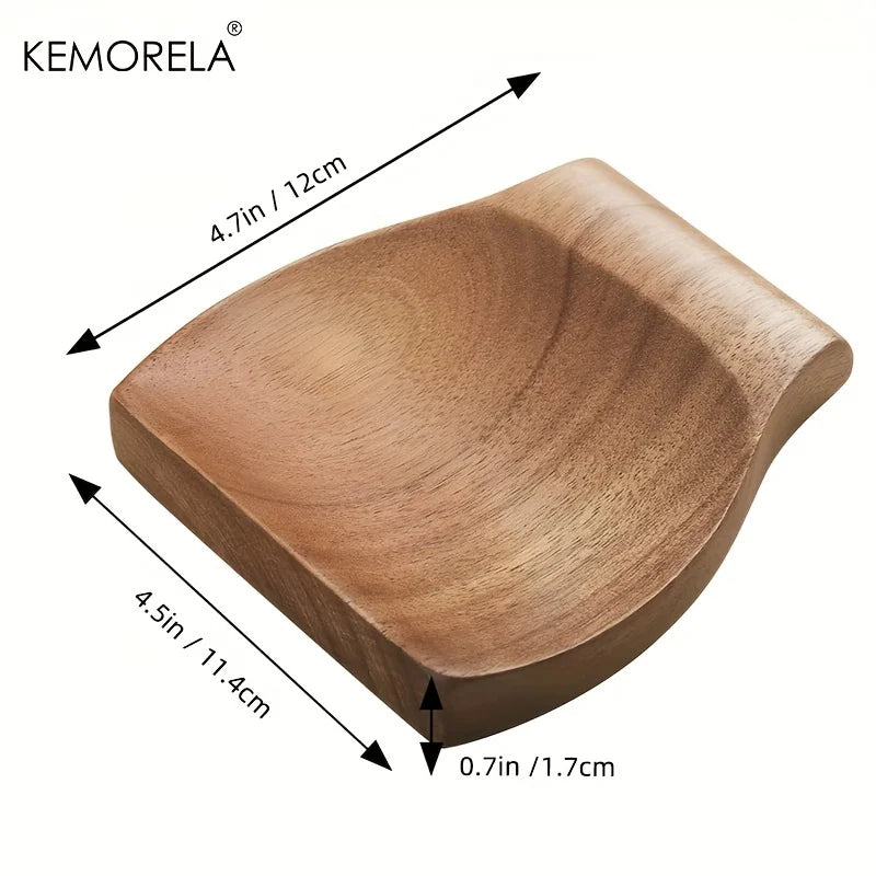 KEMORELA 1PCS Soporte de madera para cuchara, utensilio de cocina, soporte de madera para cuchara, espátula de cocina, pinzas de madera para utensilios