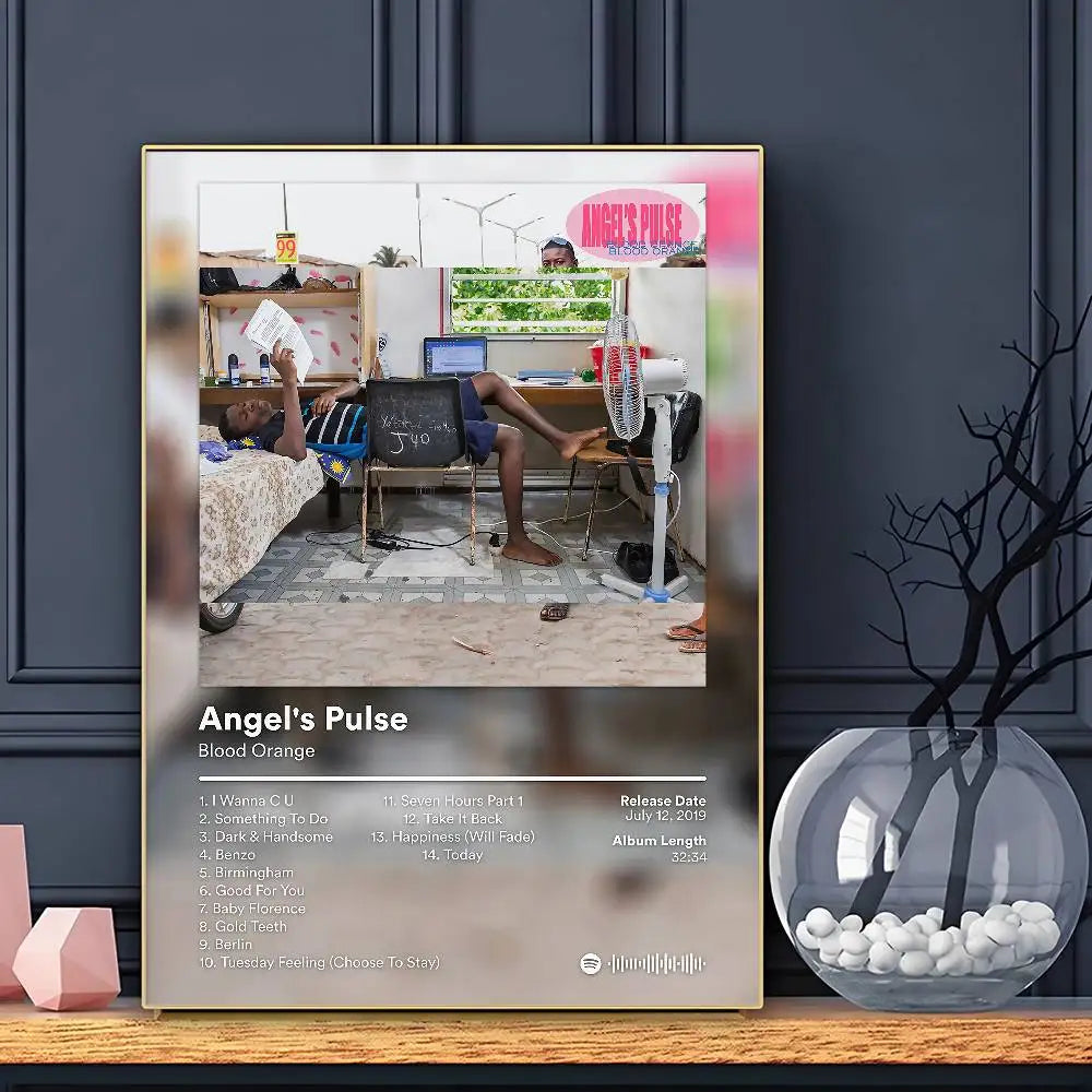 Póster Blood Orange Cantante Arte HD Pared Adhesiva Impermeable Decoración Hogar Salón Bar