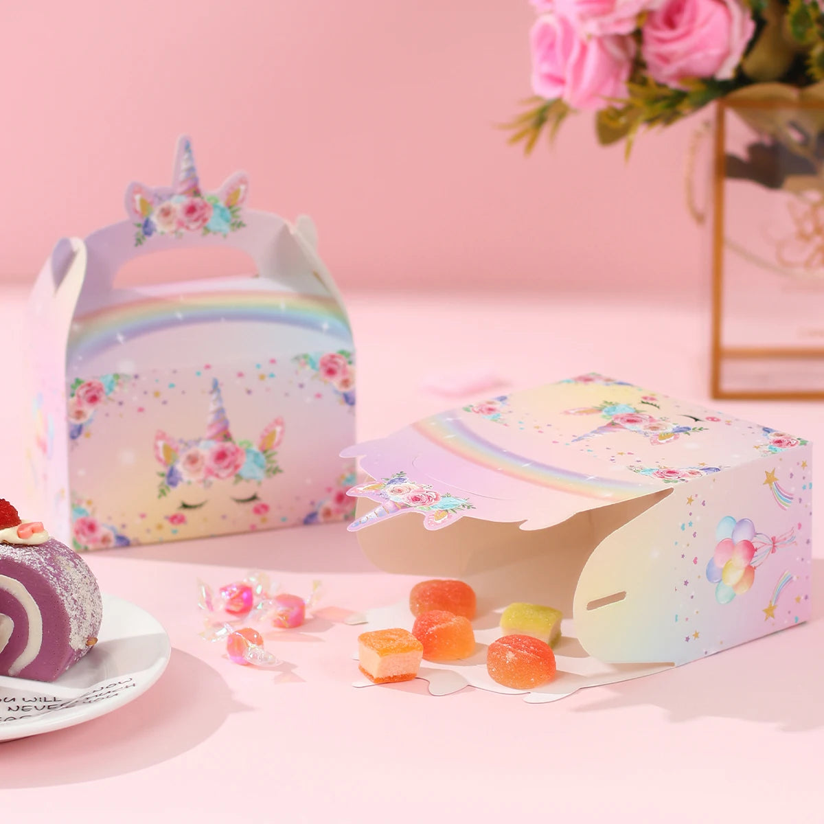 Nappe jetable licorne Fête d'anniversaire licorne Décoration de fête pour fille Vaisselle jetable Nappe Baby shower pour filles