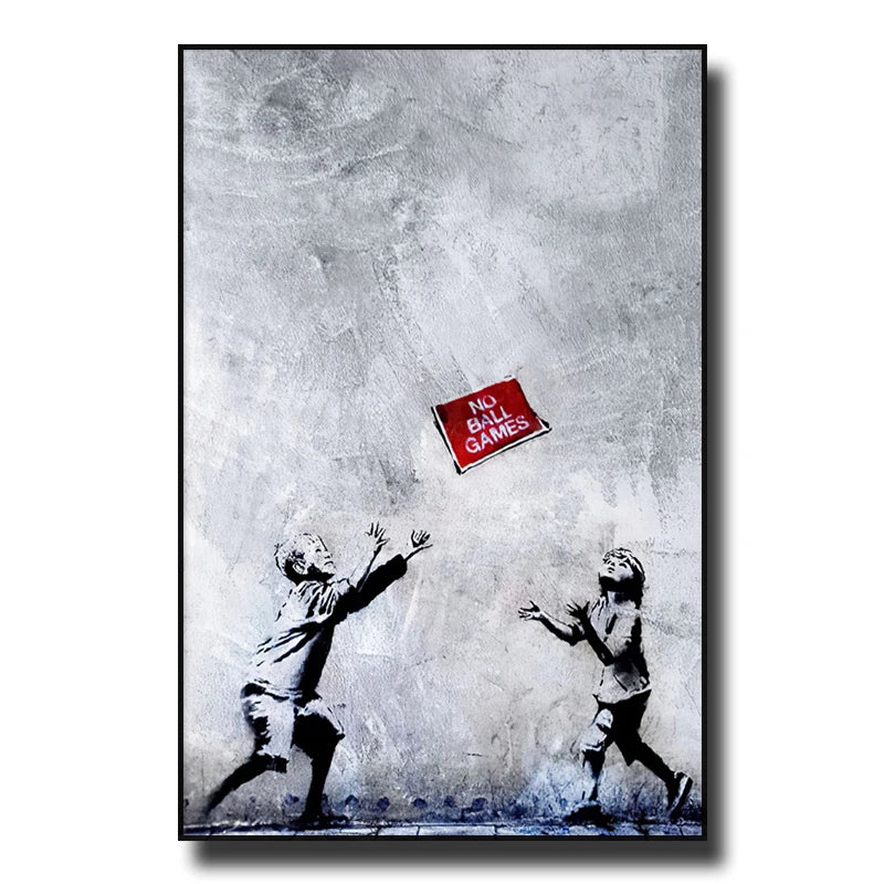 Banksy Street Graffiti Decorative Canvas Painting Girl with Balloon Art Poster Abstract Figure Mural Room Wall Decoration Prints