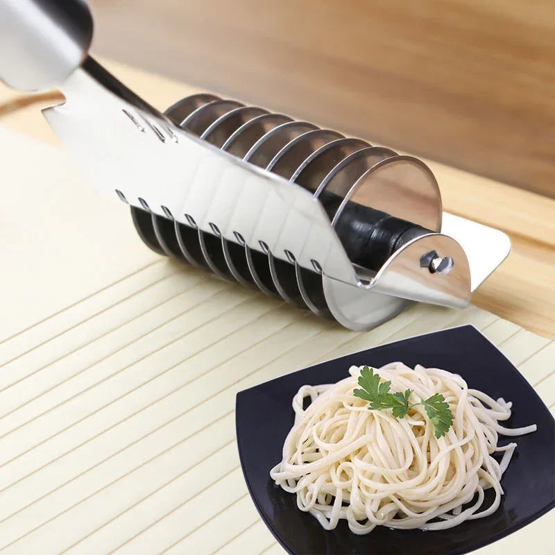 Coupe-nouilles manuel en acier inoxydable, rouleau à spaghetti, machine à pâtes, couteau à échalotes de cuisine, accessoires de cuisine