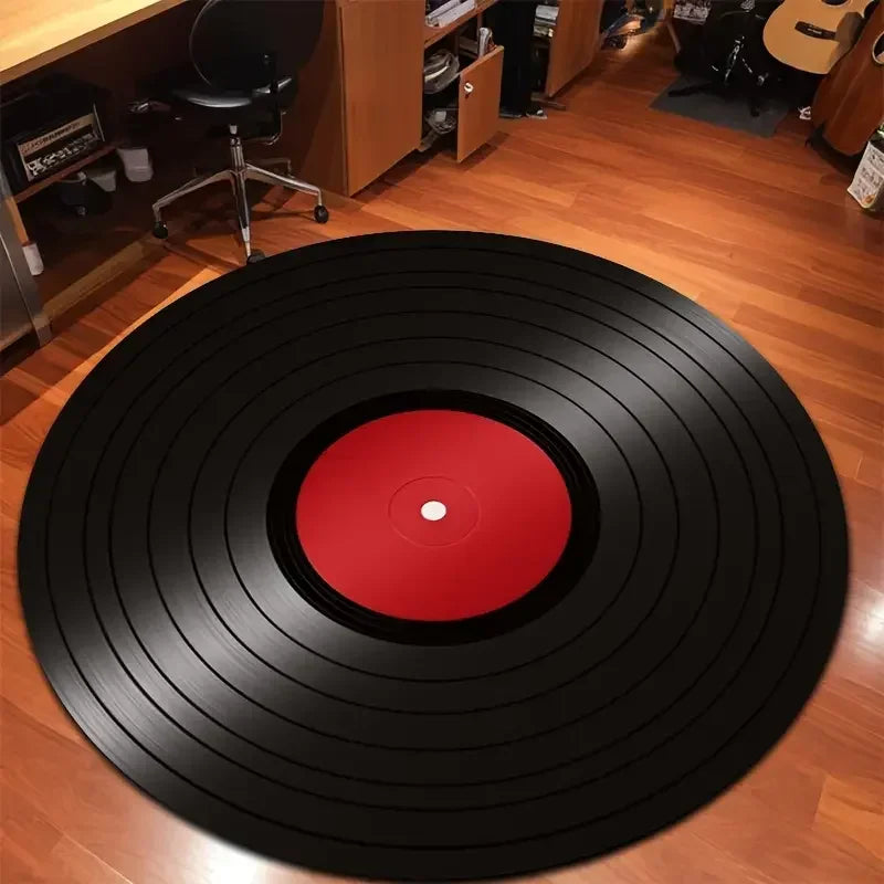 Alfombrilla de suelo de vinilo vintage VIKAMA - Antideslizante y resistente a las manchas para sala de estar, alfombra de cabecera de dormitorio, decoración del hogar
