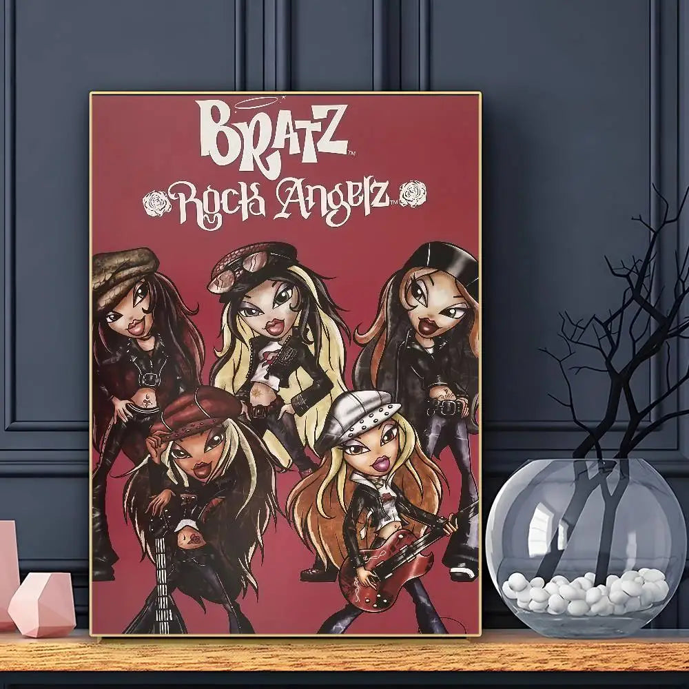 B-Bratz Doll Classic Vintage Poster HD Art Sticky Wall Waterproof Home Living Room Bar Decoration