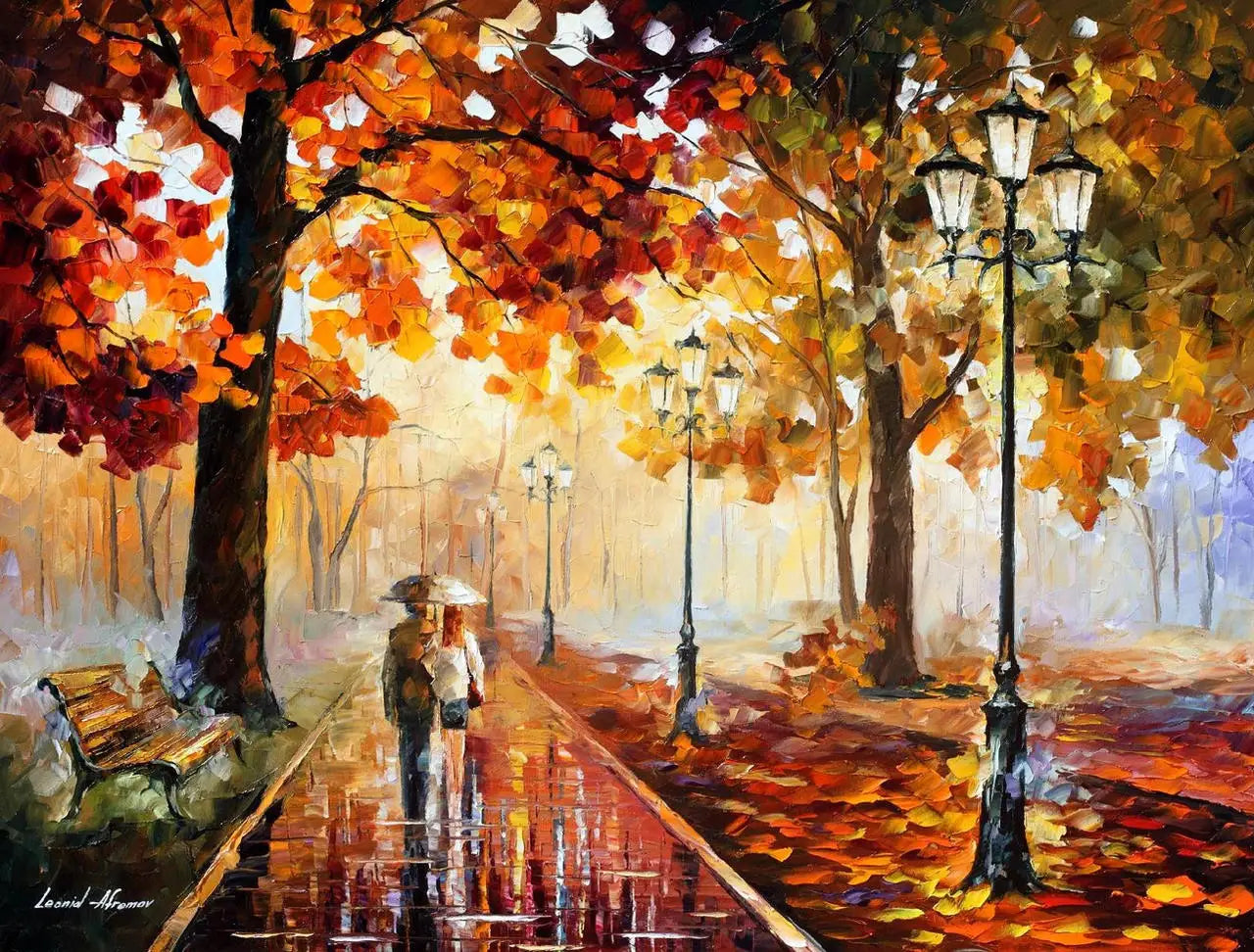Paris In the Rain Canvas Paintings Landscape Posters and Prints Nordic Graffiti Wall Art Murals Pictures Living Room Decoration