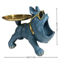 Resin Dog Statue, Bulldog Storage Tray, Animal Decoration, Resin Craft Art Sculpture, Sculptur