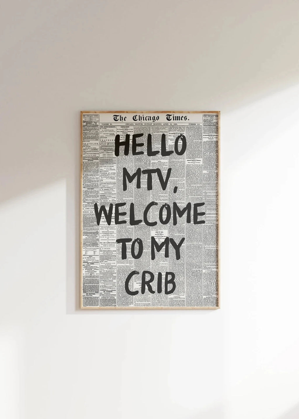 Hola MTV Bienvenidos a Mi Crib Moda Arte de Pared Impresiones Lienzo Pintura Póster Imagen para Sala de Estar Dormitorio Habitación Infantil Decoración del Hogar