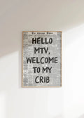 Hola MTV Bienvenidos a Mi Crib Moda Arte de Pared Impresiones Lienzo Pintura Póster Imagen para Sala de Estar Dormitorio Habitación Infantil Decoración del Hogar
