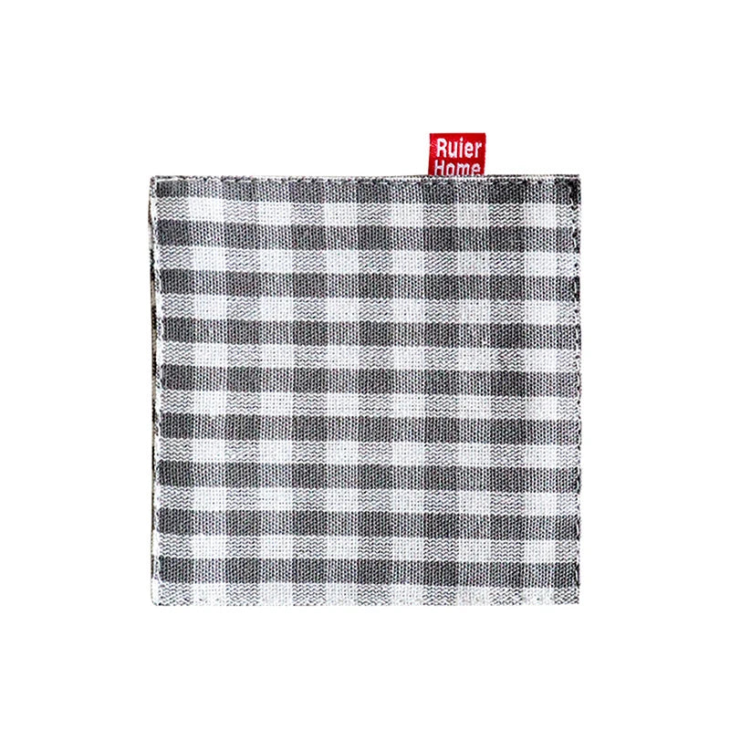 New Stripe Series Multicolor Korean Cotton Coaster Square Fresh Table Cloth Heat Insulation Mat Coffee Cup Placemat Table Decor