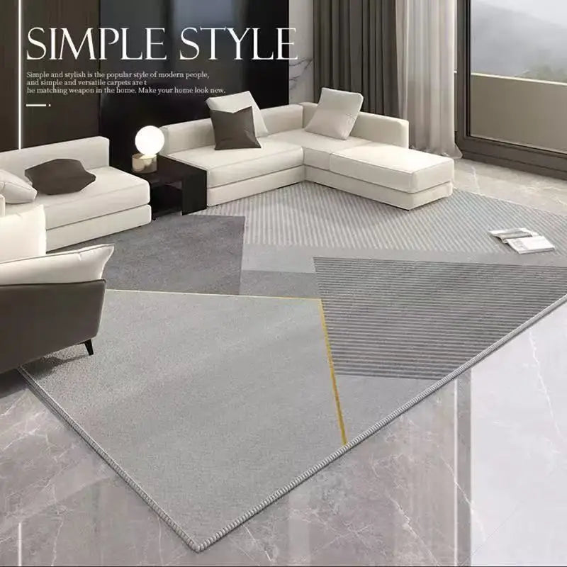 Alfombra geométrica moderna VIKAMA para salón, sofá, mesa de centro, dormitorio, armario, alfombra de gran superficie