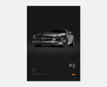 Arte de pared clásico de lujo en blanco y negro, coche deportivo G63 SL Gtr, sedán, póster de lienzo HD y decoración impresa para el hogar y la sala de estar